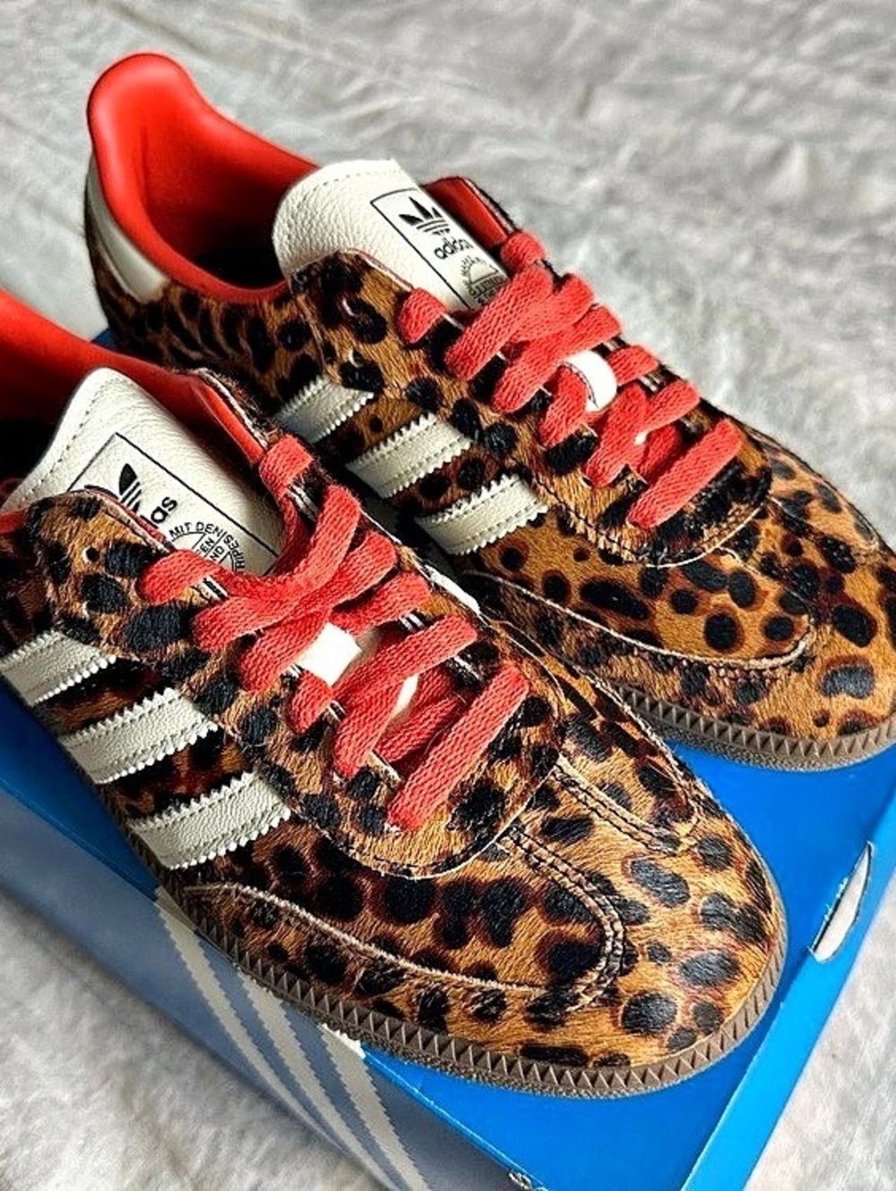 adidas Samba OG W Leopard Print Sneakers US 7.5 Like New
